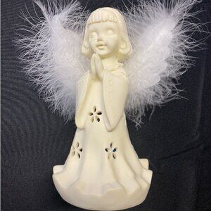 Angel's Glow illuminated sculpture fiber optic wings glow Christmas 2005 Vintage